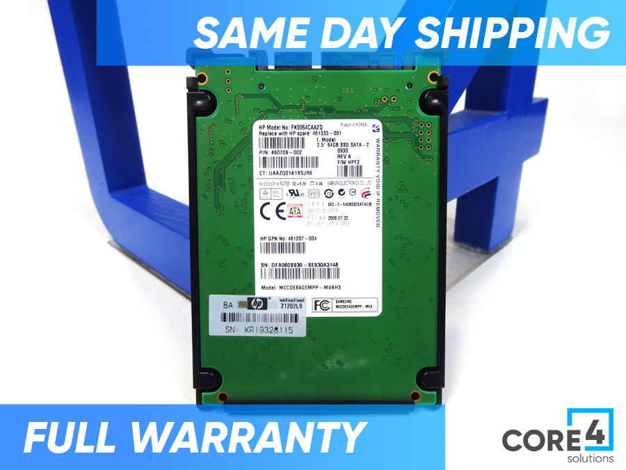HP 460709-002 64GB SSD SATA 2.5IN 1.5G NHP