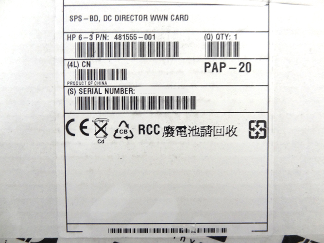 HP 481555-001 HP DC DIRECTOR WWN CARD