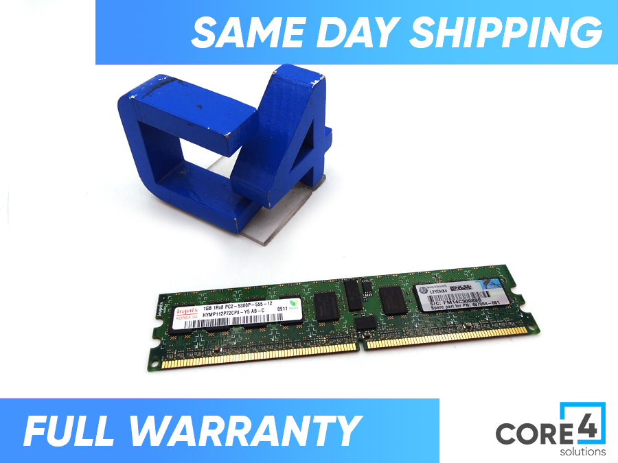 HP 487004-061 1GB PC2-5300 128M LP ROHS MEMORY