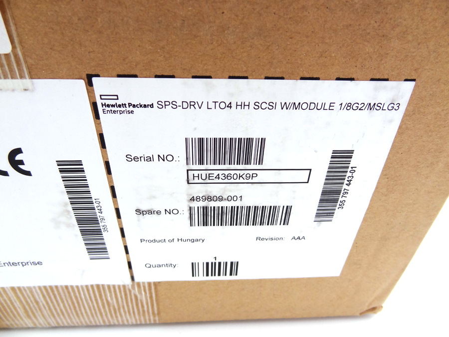 HP 489809-001 LTO4 ULTRIUM 1760 SCSI MODULE *New* - AJ819A, 489089-001 