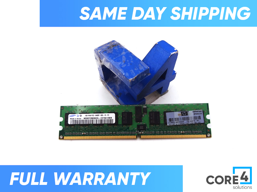 HP 499275-061 1GB (1X1GB) 800MHZ PC2-6400 CL6 ECC REGISTERED DDR2 SDRAM - 501156-001