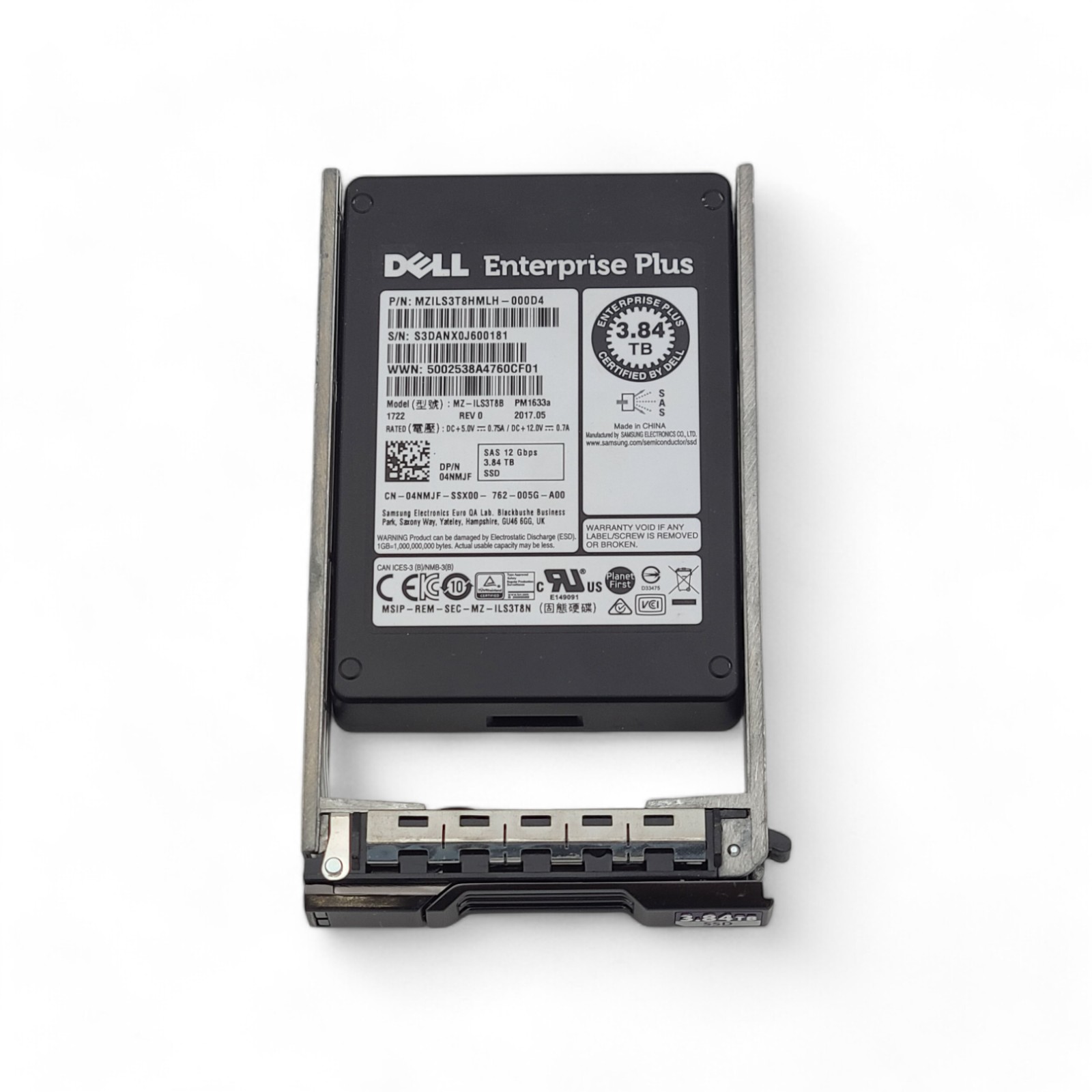 DELL 4NMJF 3.84TB 2.5 SAS SSD 12GB PM1633A E+