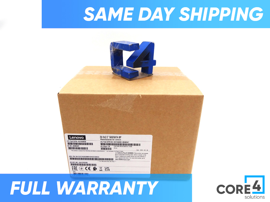 IBM 4XH7A60930 2U 8x2.5 type SAS/SATA backplane KIT *New Sealed*