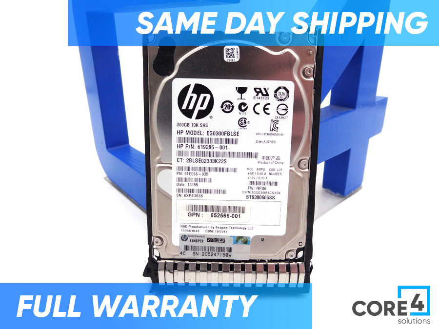 HP 537809-B21 300GB 10000RPM 2.5INCH SFF DRIVE - 537820-001, 653955-001