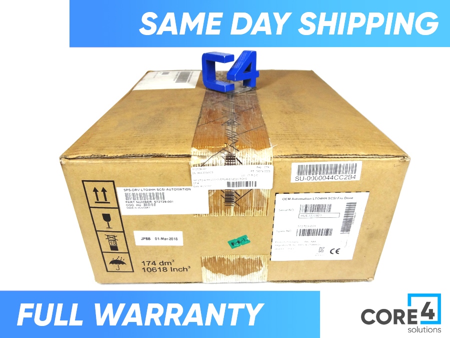 HP 572729-001 LTO-4 HH LVD OVERLAND NEOS ROHS *New Sealed*
