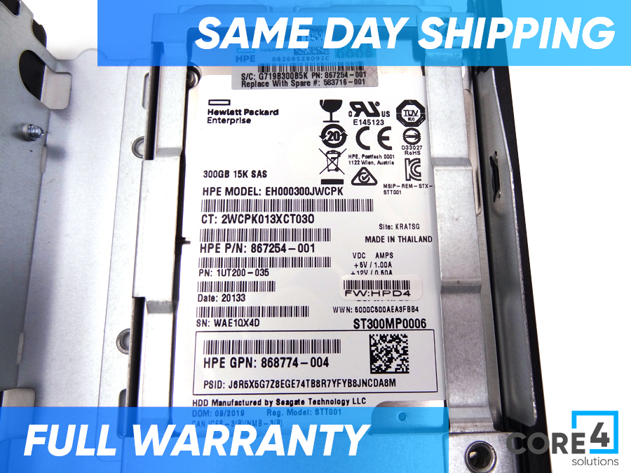 HP 583716-001 M6612 300GB 15K 6G SAS 3.5IN HDD *New Bulk* - AP870A