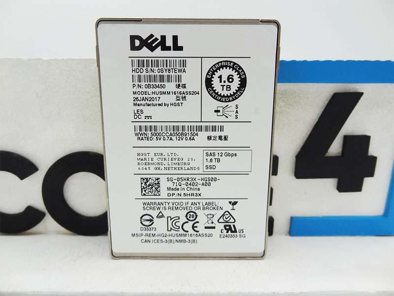 DELL 5HR3X 1.6TB SAS 12Gbps WI SAS 2.5 SSD