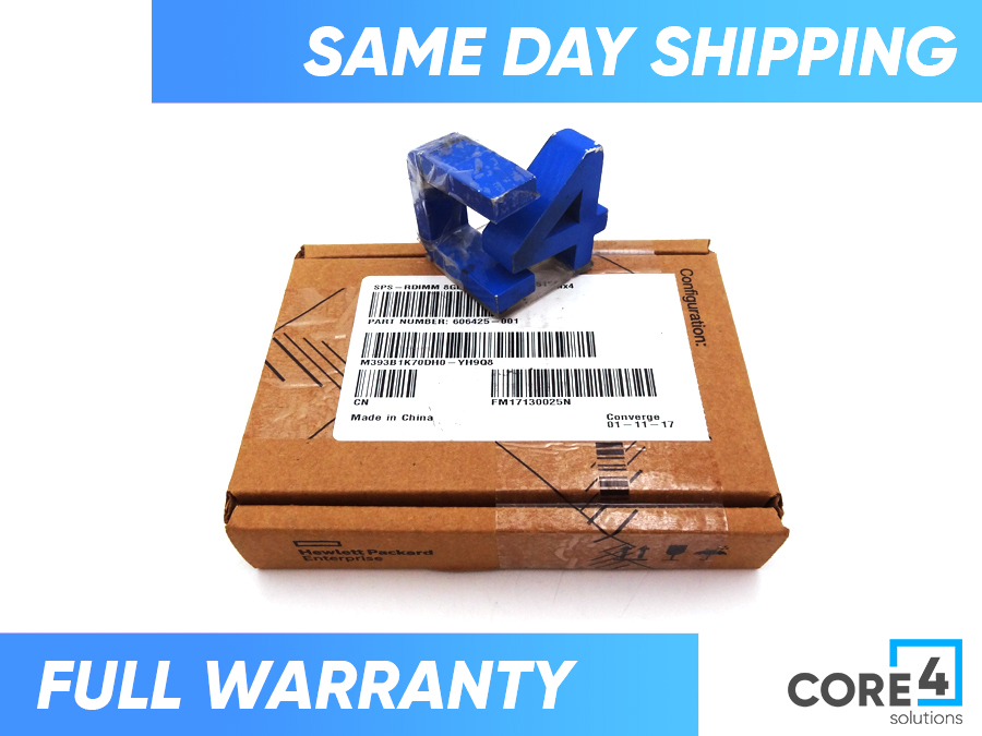 HP 606425-001 8GB, 1333MHz, PC3L-10600R-9, DDR3, dual-rank x4, 1.35V *New Bulk*