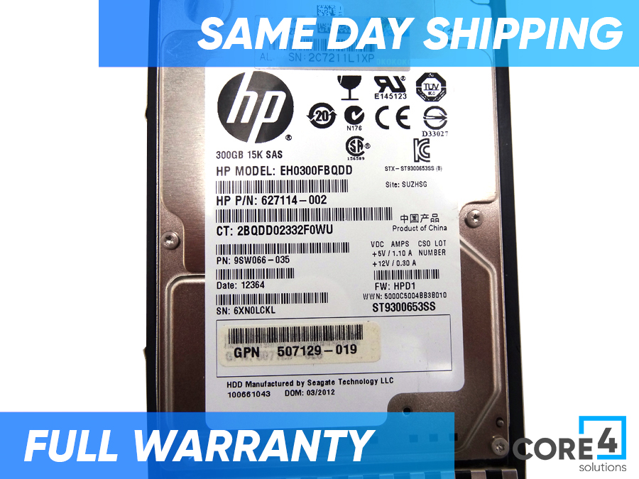 HP 627117-B21 HP 300GB 6G SAS 15K 2.5IN DP ENT - 627195-001