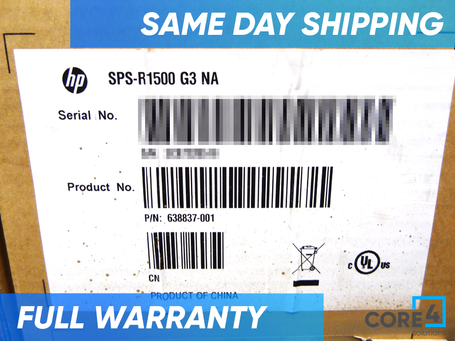 HP 638837-001 R1500 VA Uninterruptible Power System (UPS) - AF469A 