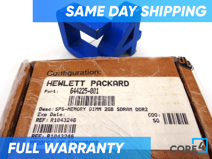 HP 644225-001 3PAR 2GB DIMM CONTROLLER CACHE - 640971-001, 641994-001, 649995-001