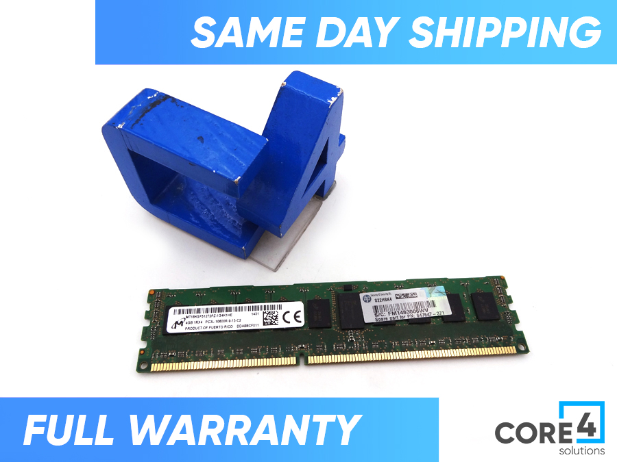 HP 647647-371 4GB 1RX4 PC3L-10600R-9 DDR3-133M