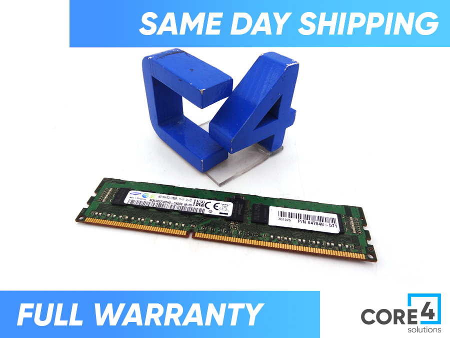 HP 647648-571 4GB (1X4GB) 1600MHZ PC3-12800 CL11 ECC - A2Z49AT