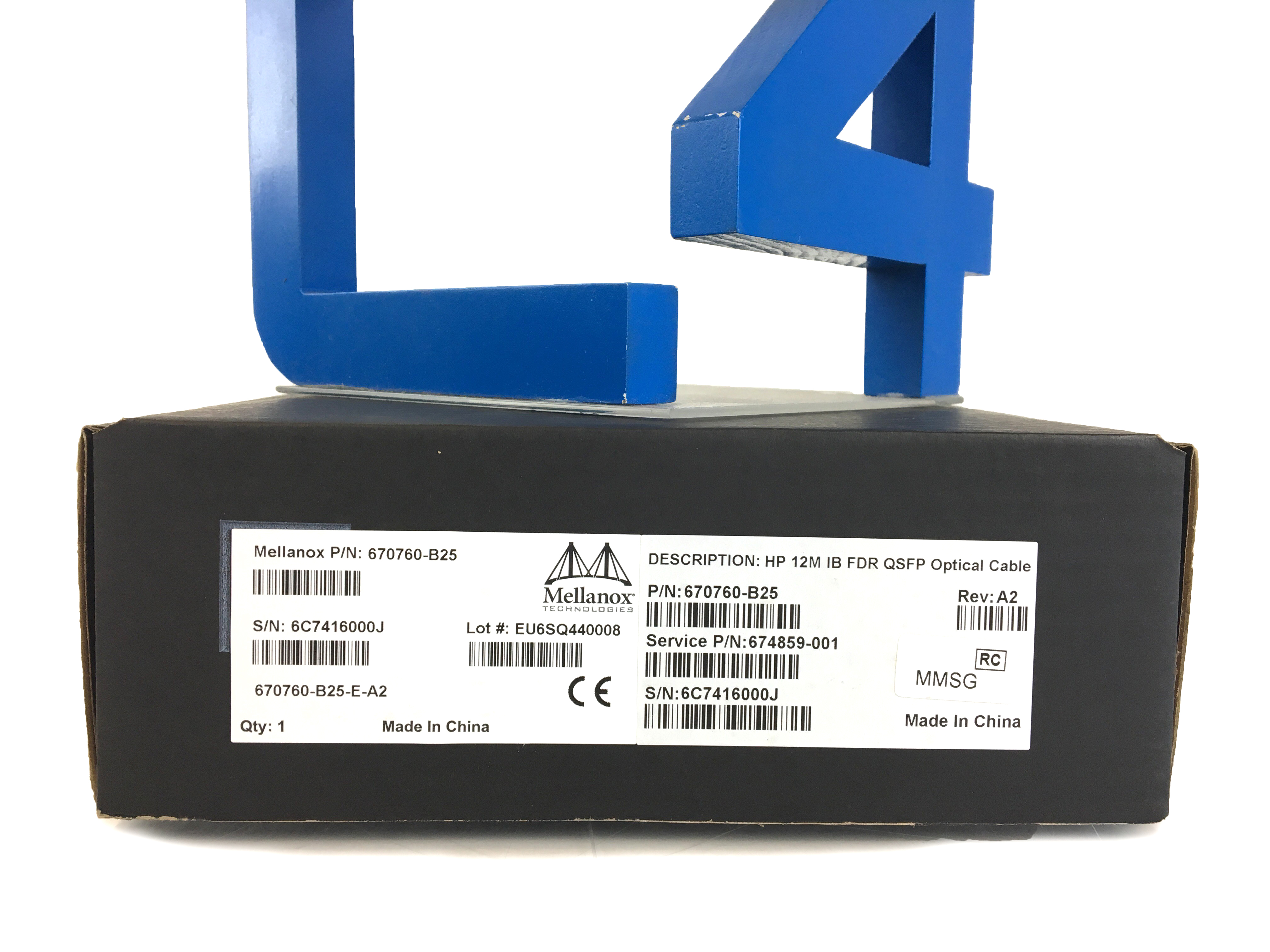 HP 670760-B25 HP 12M IB FDR QSFP OPTICAL CABLE