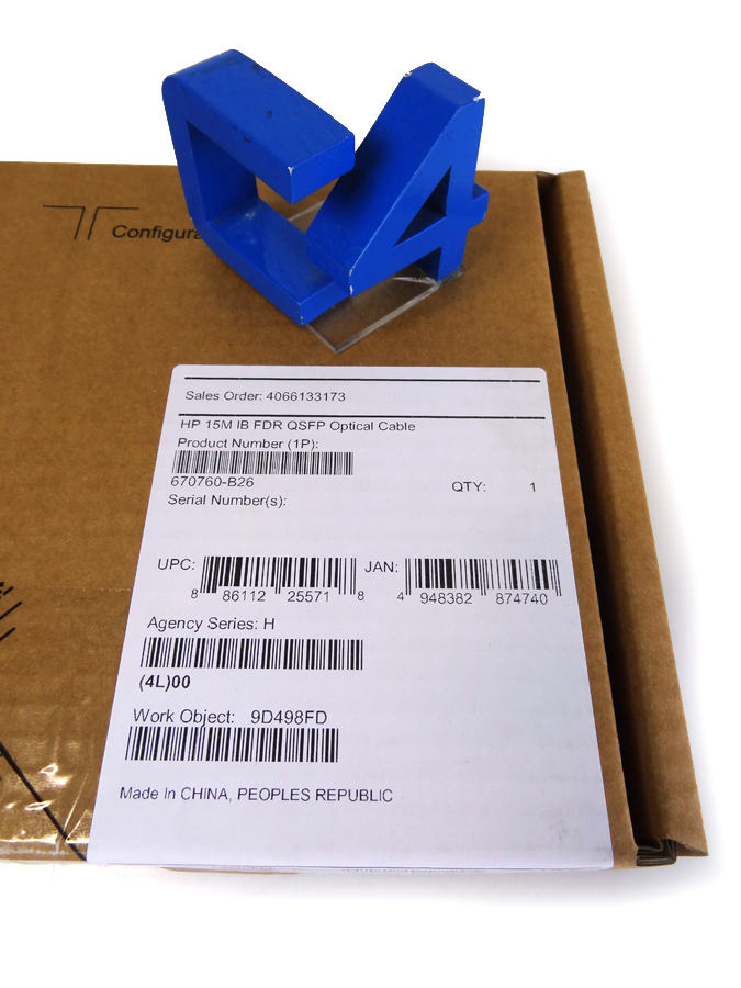 HP 670760-B26 HP 15M IB FDR QSFP OPTICAL CABLE