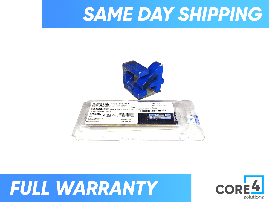 HP 688963-001 16GB PC3-12800R DDR3-1600 2RX4 ECC *New Bulk* - 684066-B21, 684316-181