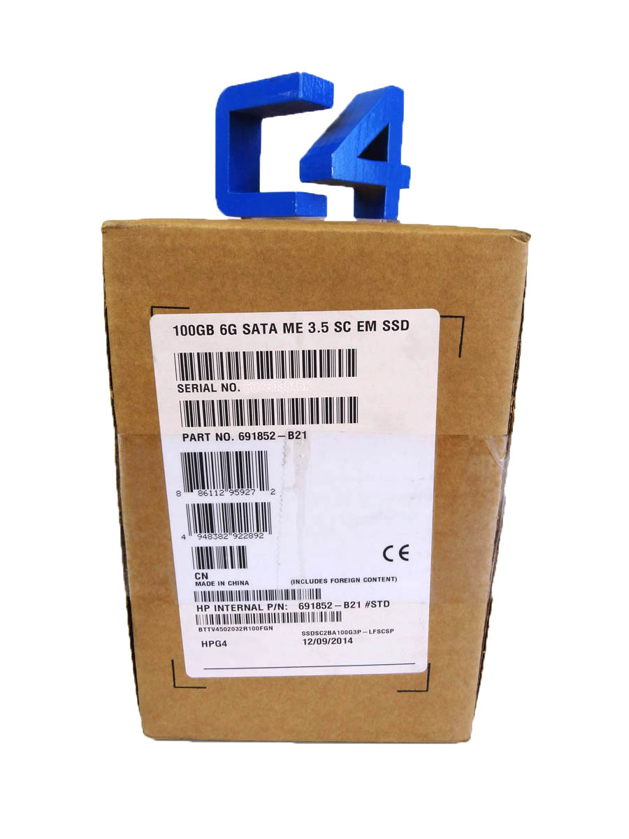 HP 691852-B21 100GB 6GB SATA ME 3.5IN SC EM D - 692160-001