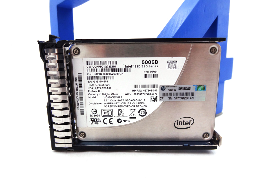 HP 692319-001 HP SPS-DRV SSD 600GB 2.5 3G SATA SC MLC