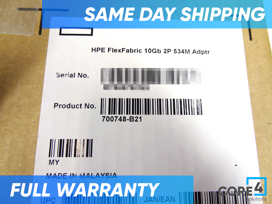 HP 700748-B21 FLEXFABRIC 10GB 2-PORT 534M *New Sealed* - 700746-001, 701530-001, 710530-001 (