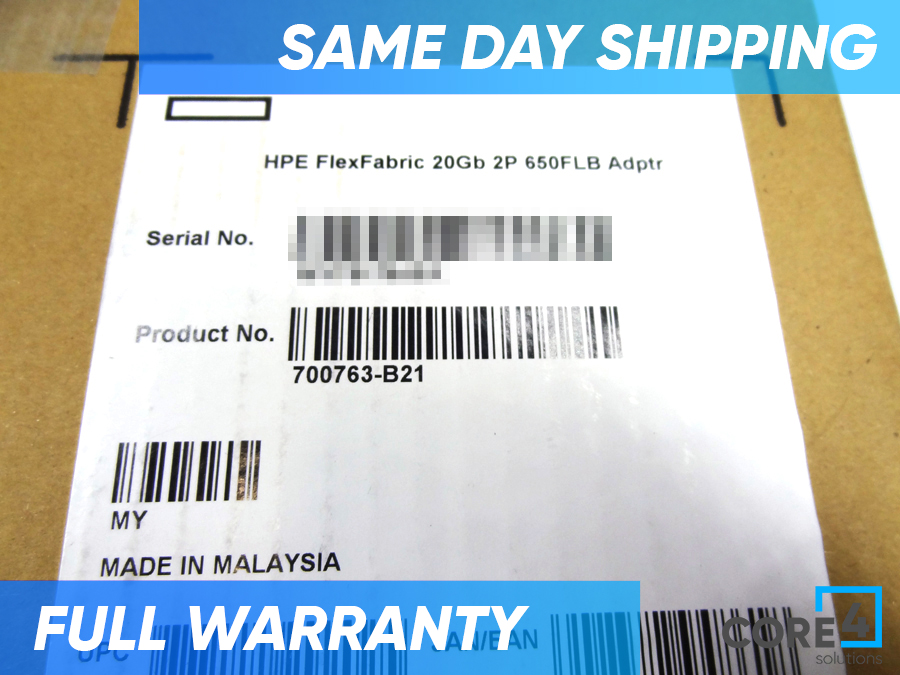 HP 700763-B21 FF 20GB 2-PORT 650FLB ADAPTER *New Sealed* - 700761-001, 701536-001, 700762-B21, 700764-B21
