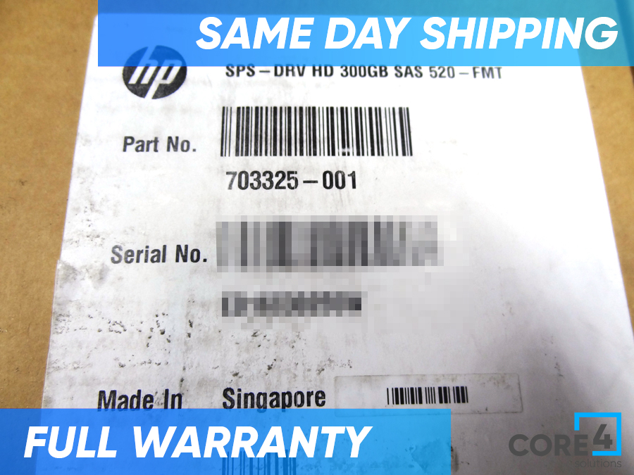 HP 703325-001 300GB SAS HDD - 15K RPM *New Sealed* - 806995-001