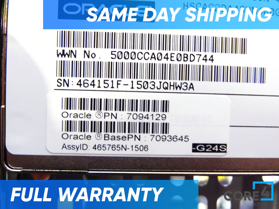 SUN 7094129 400GB SSD SAS DRIVE - 7093645, 7094132, 7097325
