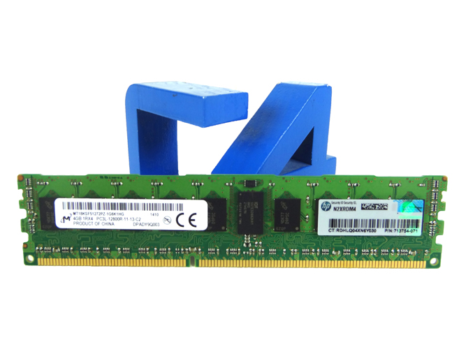 HP 713981-B21 4GB (1X4GB) 1600MHZ PC3-12800 CL11 ECC REGISTERED SINGLE RANK LOW VOLTAGE DDR3 SDRAM
