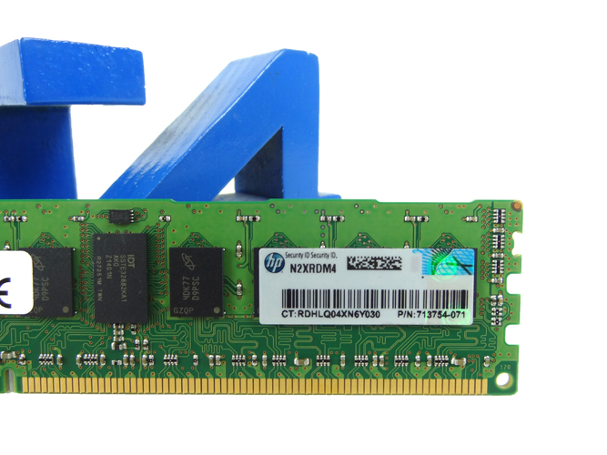 HP 713981-B21 4GB (1X4GB) 1600MHZ PC3-12800 CL11 ECC REGISTERED SINGLE RANK LOW VOLTAGE DDR3 SDRAM