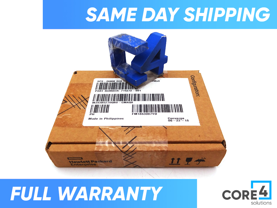 HP 715272-001 4GB SINGLE RANK X4 PC3-14900R - 708637-B21, 712381-071