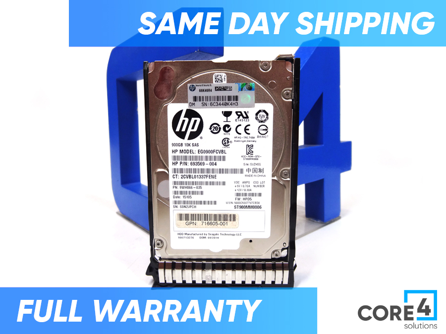 HP 716605-001 900GB 6G SAS 10K 2.5IN DP ENT GE 