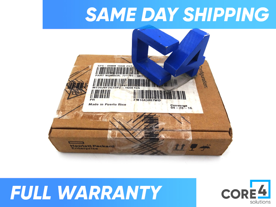 HP 684031-001 16GB 2RX4 PC3-12800R-11 - 672631-B21, 721101-001, 672612-081 