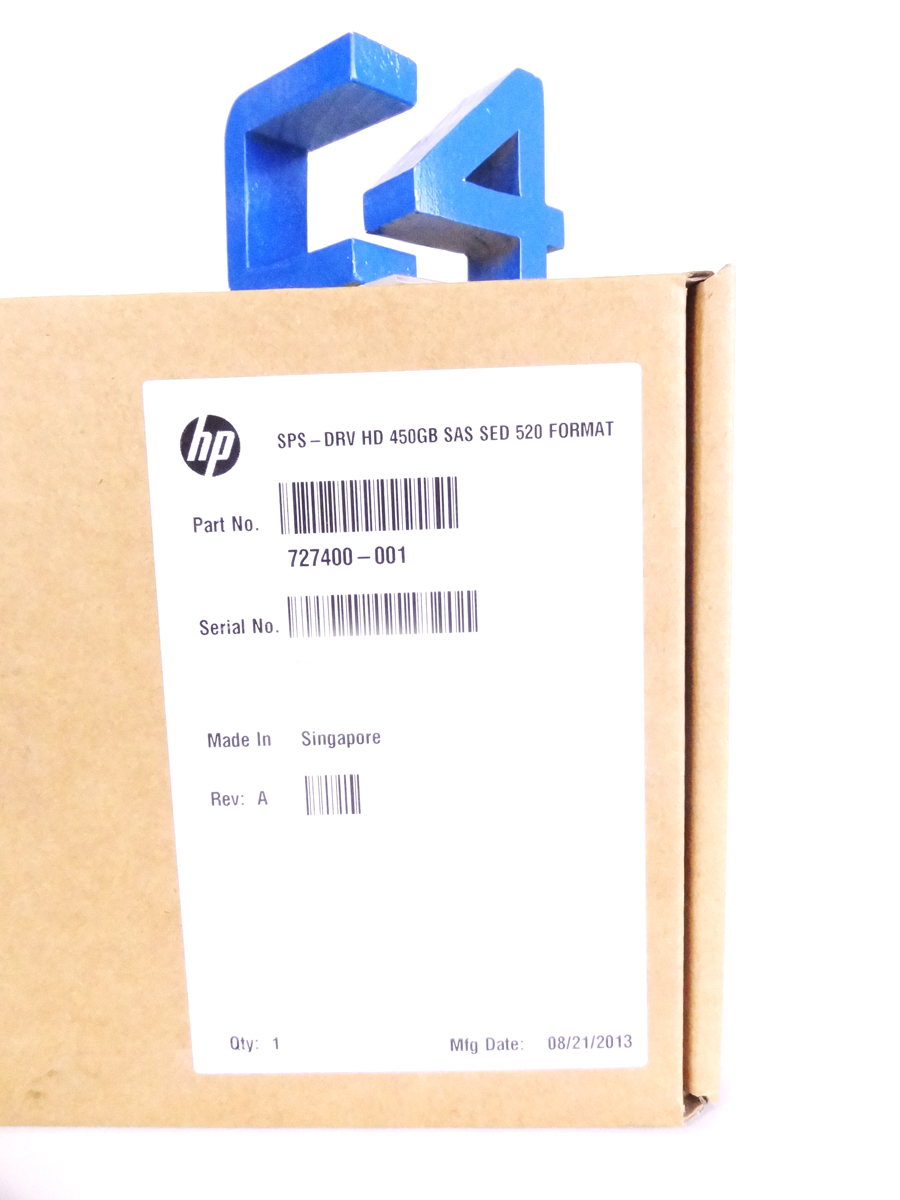 HP 727400-001 HP SAS 450GB 10KSFF 520FMT ENCR VCS