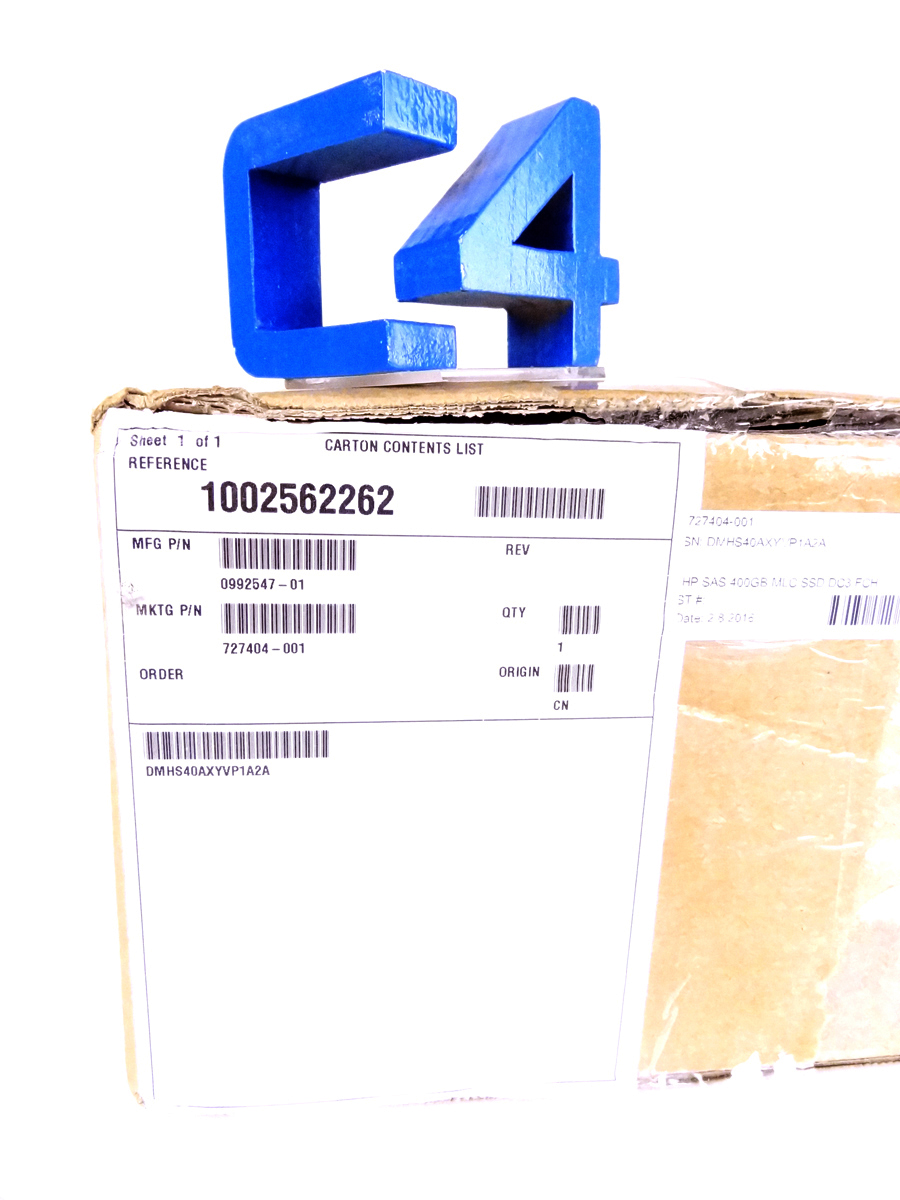 HP 727404-001 HP SAS 400GB MLC SSD DC3 FCH