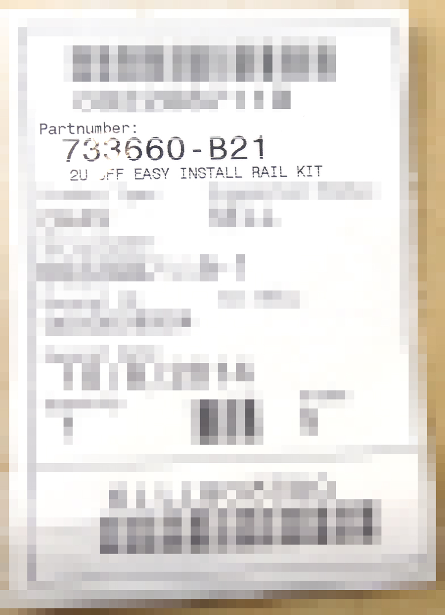 HP 733660-B21 HP 2U SFF EASY INSTALL RAIL KIT G9