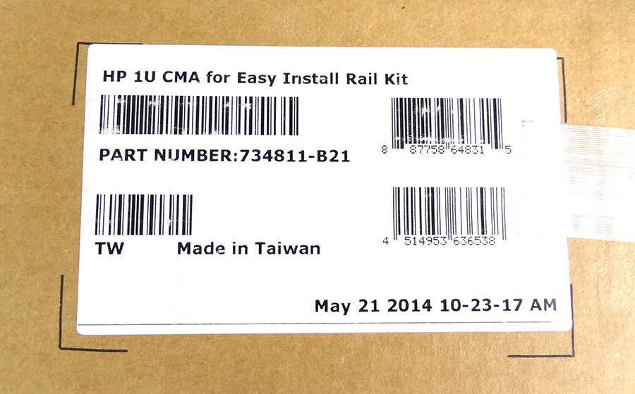 HP 734811-B21 1U CABLE MANAGEMENT ARM FOR EASY INSTALL RAIL KIT