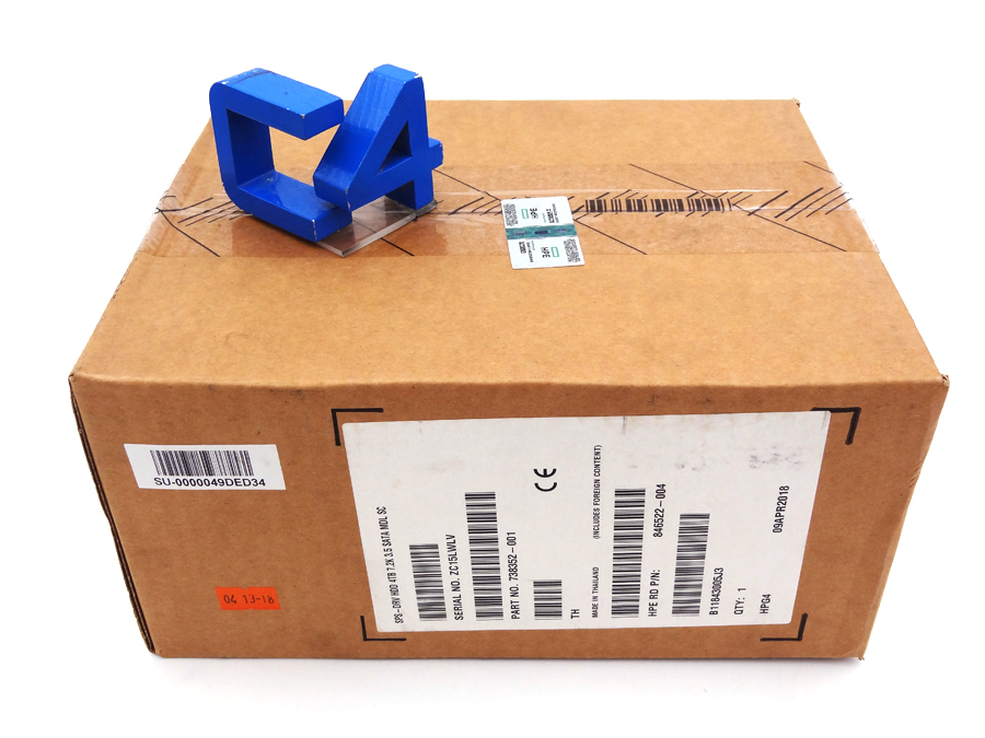 HP 738352-001 4TB SATA 7.2K LFF LP DS HDD *New Sealed* - 861683-B21, 862133-001