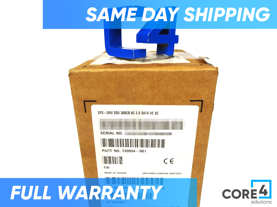 HP 739954-001 SSD 300GB 6G 2.5 SATA VE *New Bulk* - 739888-B21, 739908-001, 739714-001