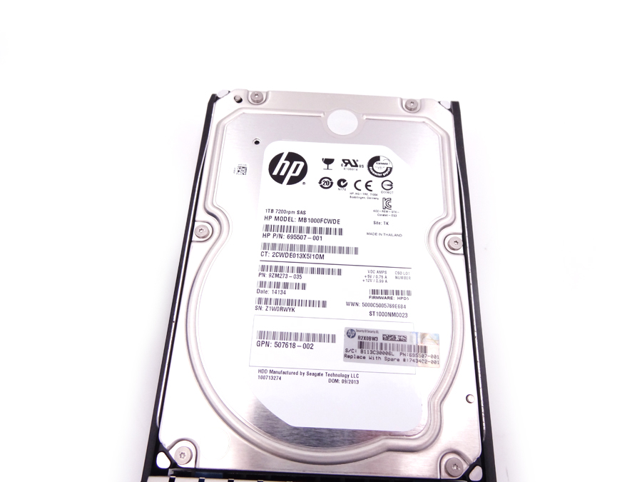 HP 743402-001 1TB SAS 6G 7.2K LFF DP MDL HDD - 507614-B21, 508011-001, 649327-001