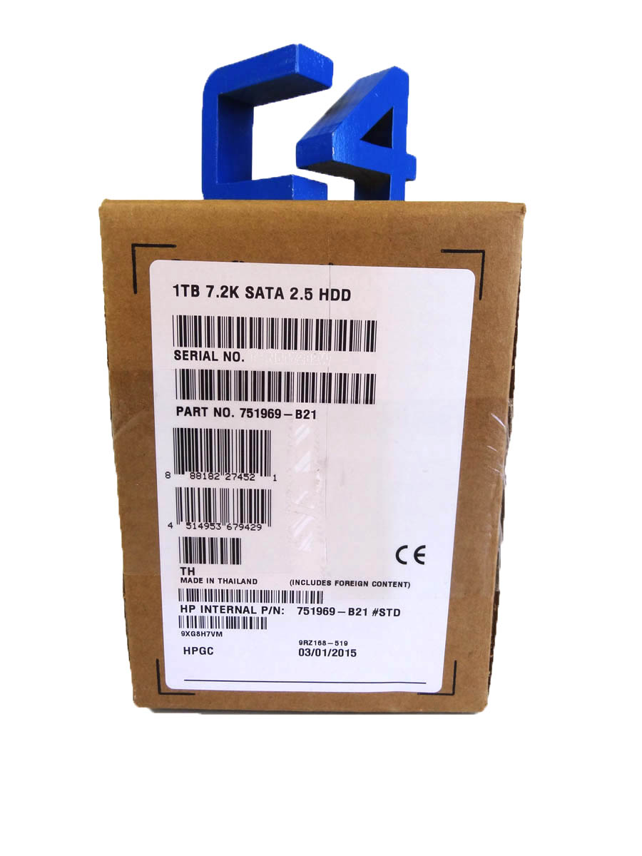 HP 751969-B21 1TB 6G SATA 7.2K 2.5IN MDL HD 752672-001