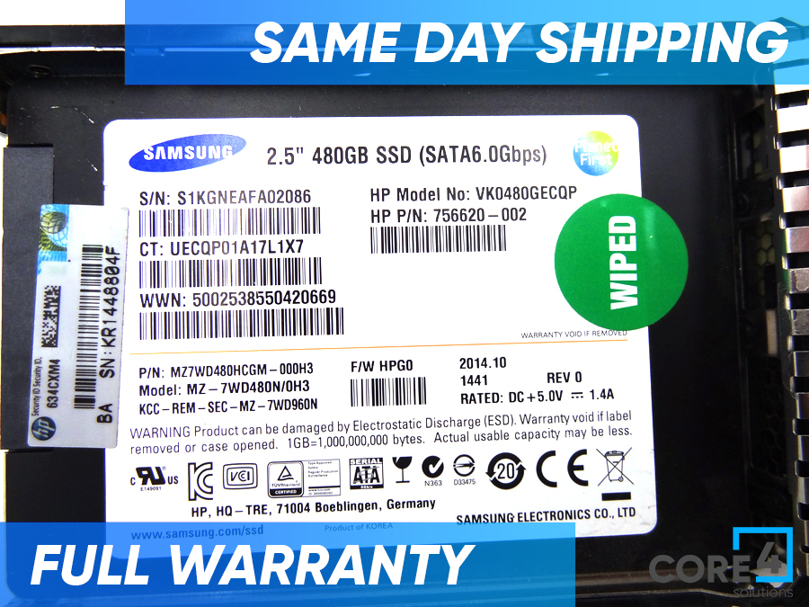 HP 756657-B21 480GB VE PLP SSD - 756666-B21, 757371-001