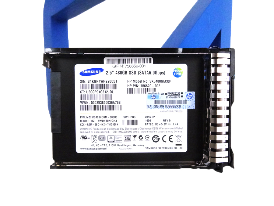 HP 757371-001 HP 480GB 6G SATA VE 2.5IN SC EV G1D