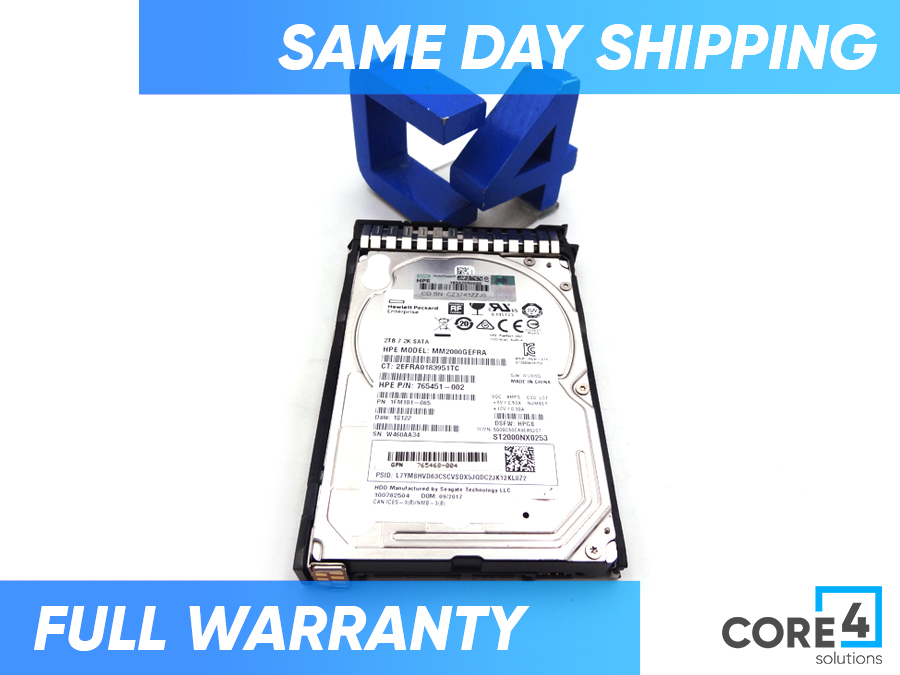 HP 765455-K21 2TB 7.2KRPM SC 2.5 6G SATA *New Sealed* - 765455-B21, 765869-001