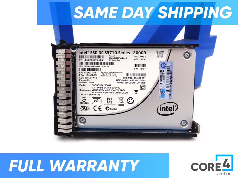 HP 804639-B21 200GB SATA WI SFF SC SSD - 805385-001