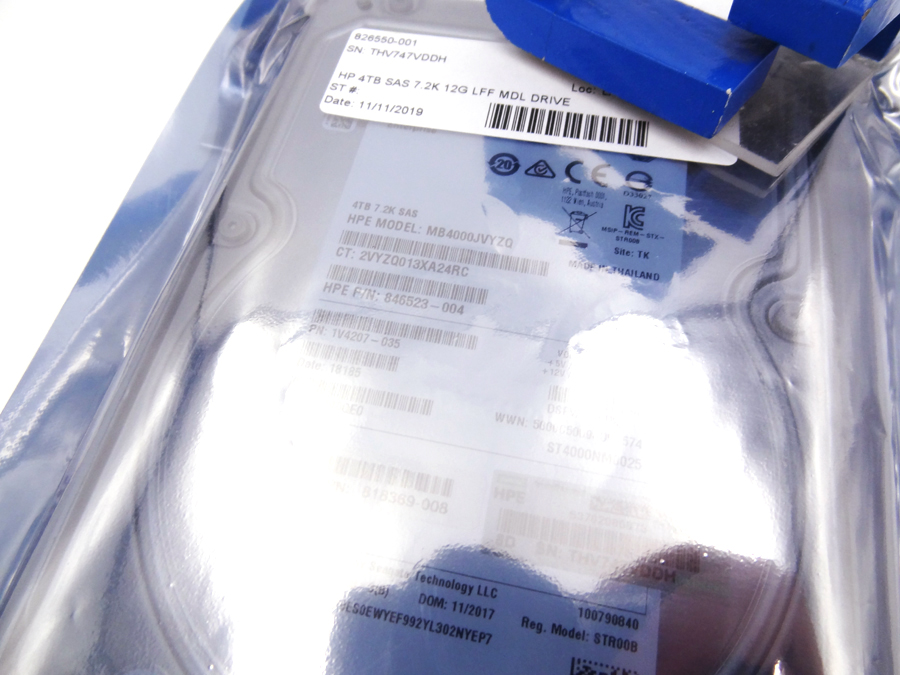 HP 826550-001 4TB SAS 7.2K 12G LFF MDL DRIVE *New Sealed* - 826074-B21, 846523-004