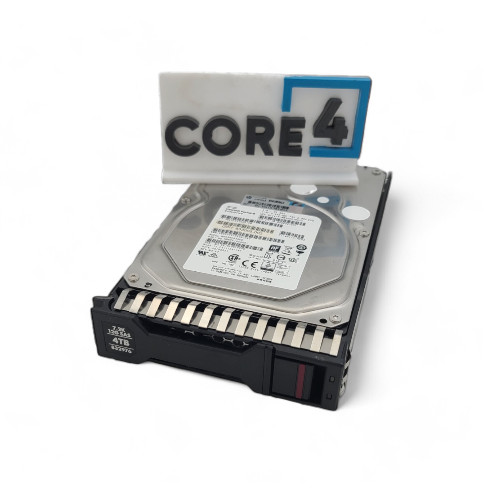 HP 832976-001 HPE HDD 4TB 12G 7.2K LFF SAS MDL