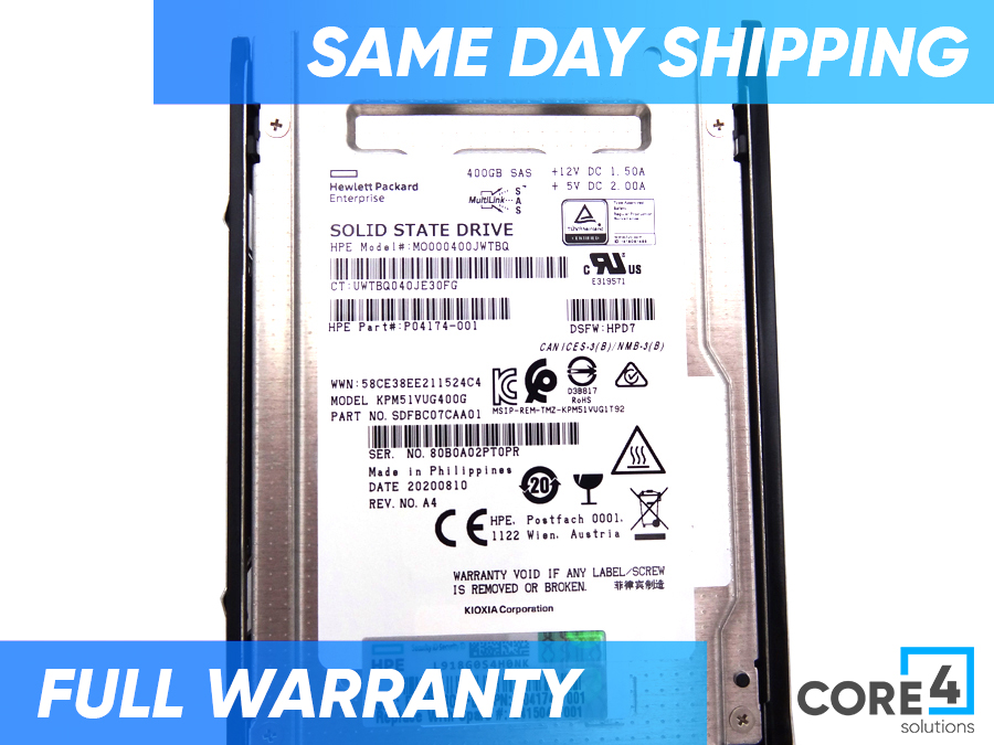 HP 841504-001 400GB MSA 12G MU 2.5INCH SAS SSD *New Bulk* - N9X95A, 871888-001