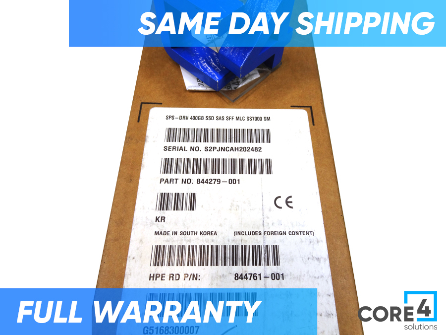 HP 844279-001 3PAR M6710 400GB SAS SFF SSD - N9Y07A, 727395-001 