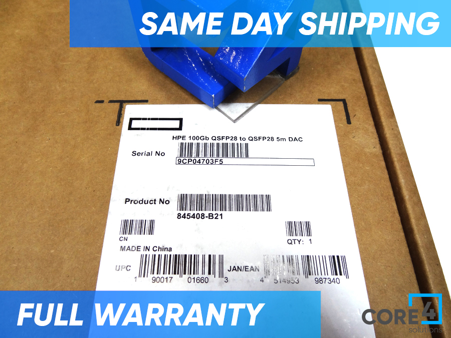 HP 845408-B21 100GB QSFP28 TO QSFP28 5M DAC - 850394-001