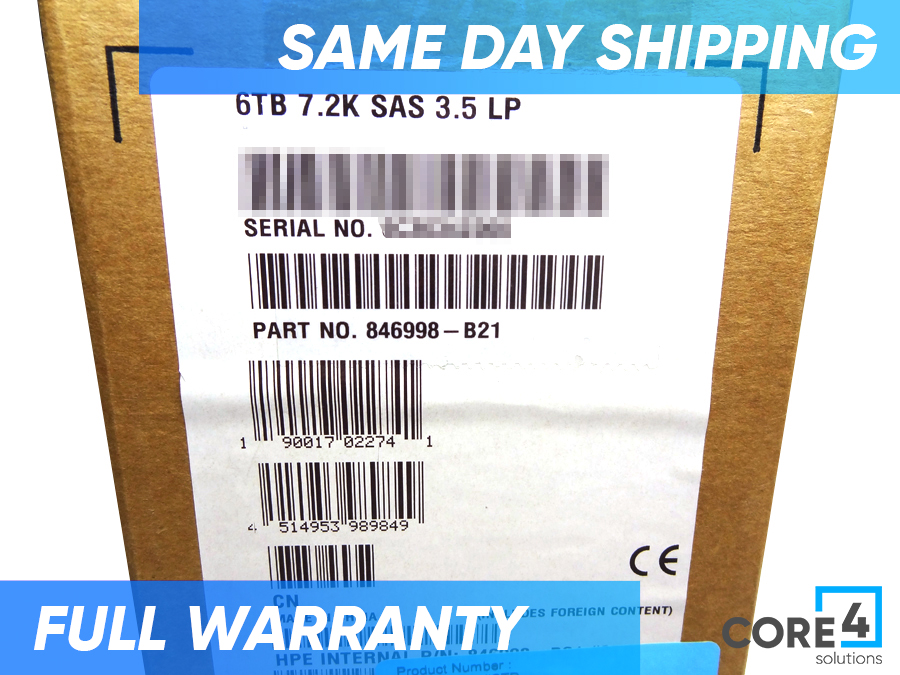 HP 846998-B21 6TB SAS 12G MDL SAS *HP Renew* - 847036-001
