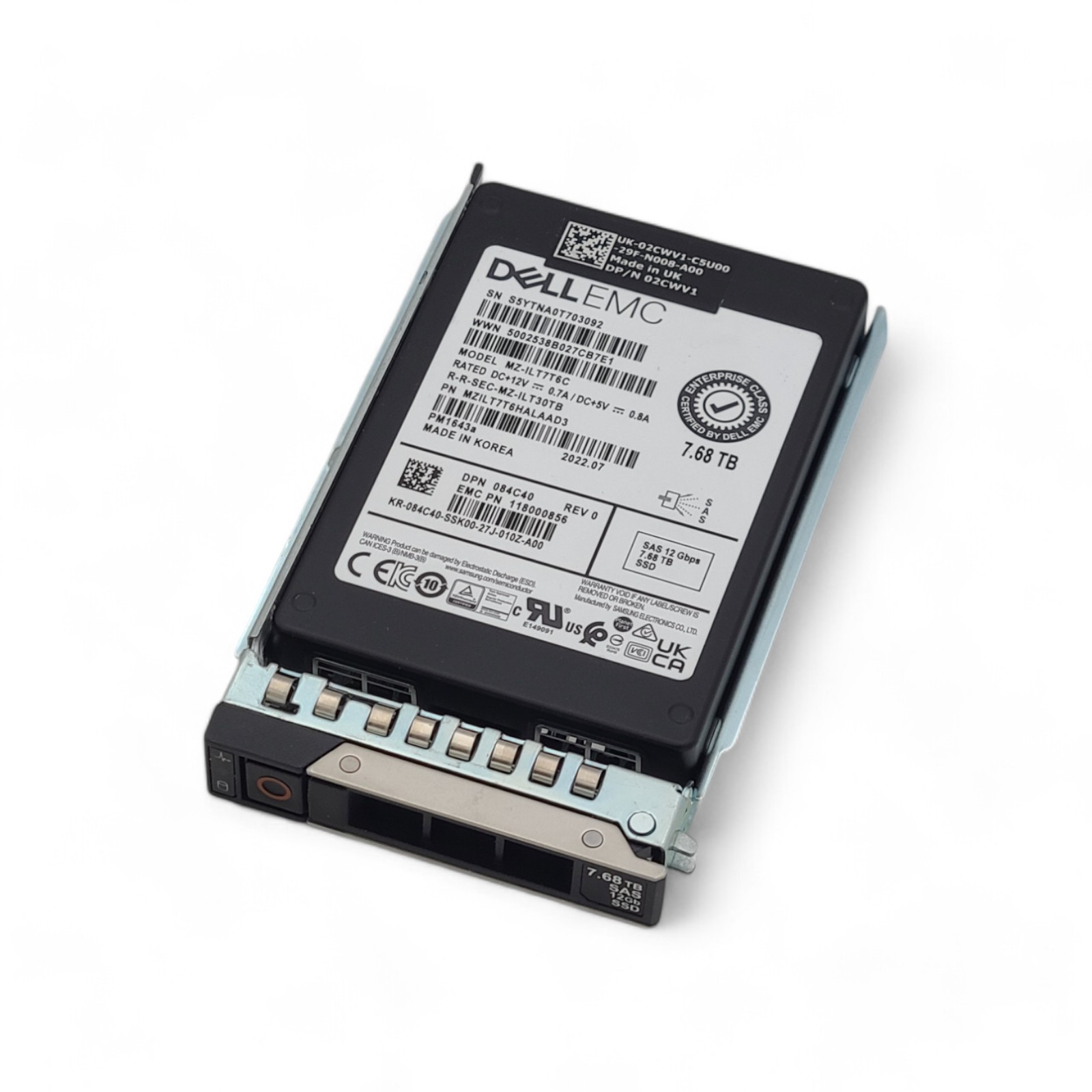 DELL 84C40 7.68TB SSD 2.5 SAS 12G RI (ME5)